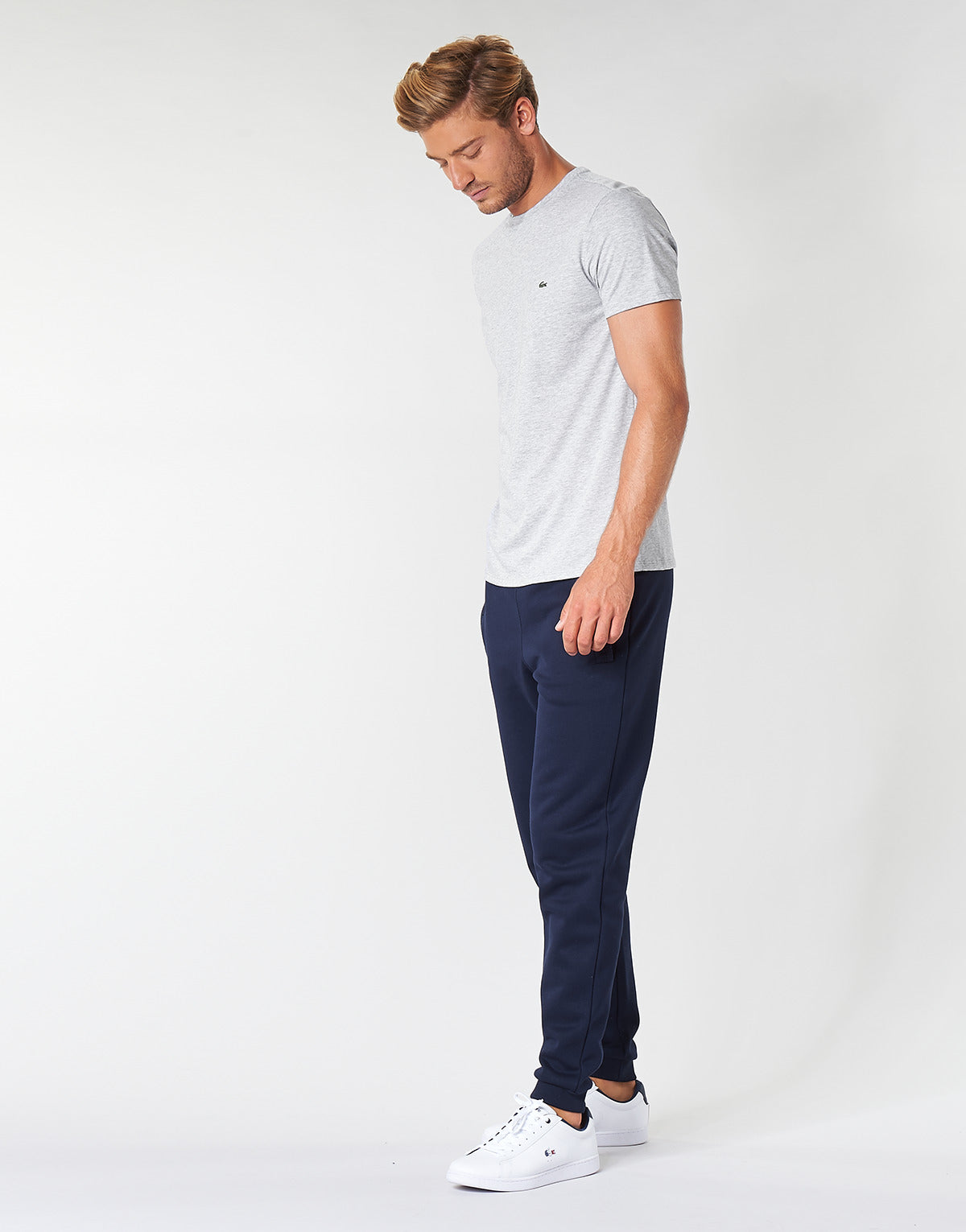 Μπλουζάκι λαιμόκοψη Lacoste - Γκρι