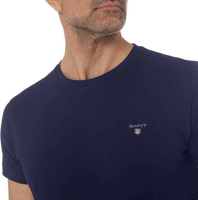Μπλουζάκι λαιμόκοψη Gant - Σκούρο Μπλε
