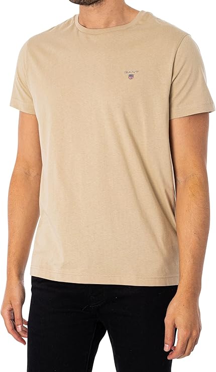 Μπλουζάκι λαιμόκοψη Gant - Μπεζ