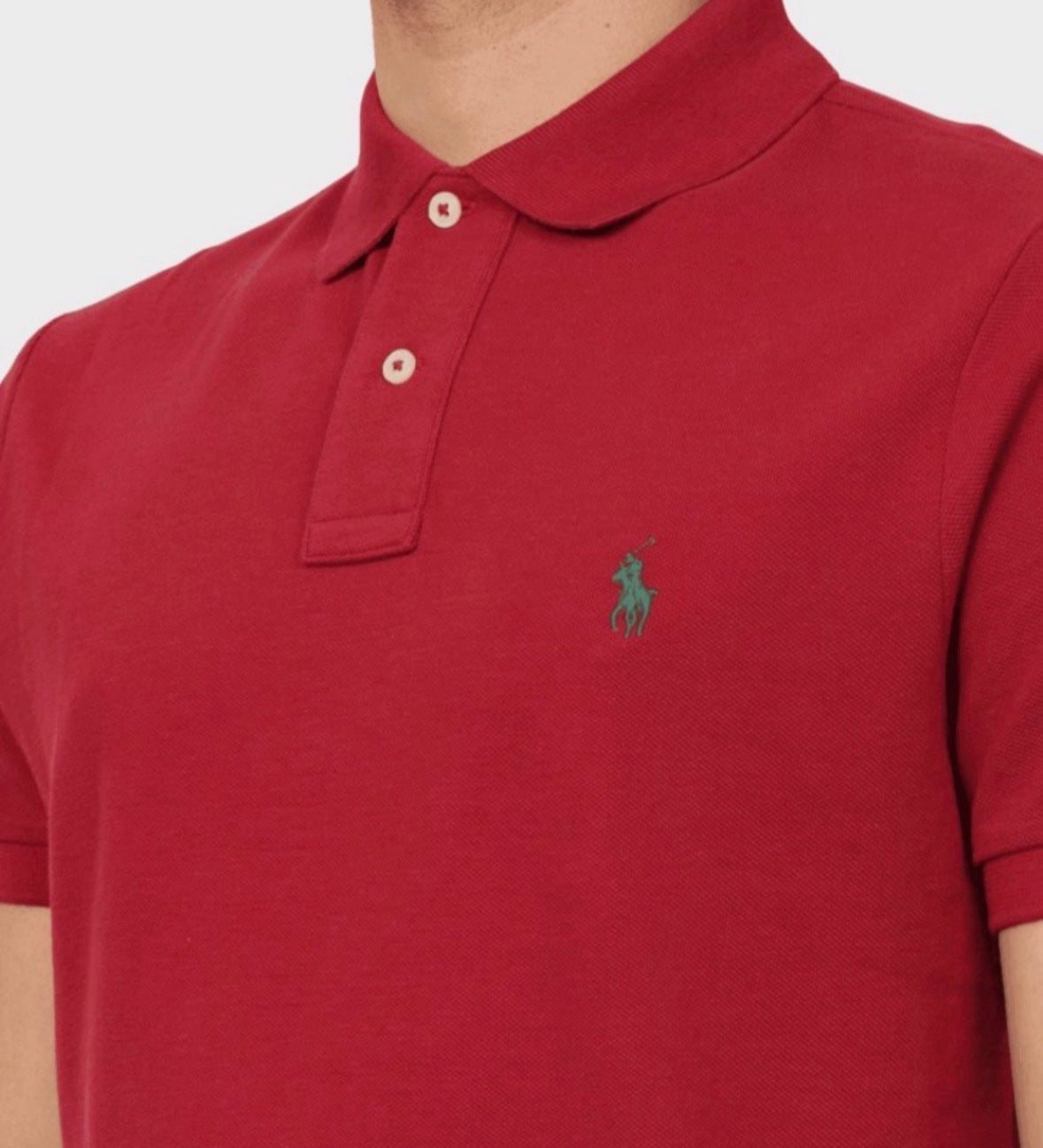 Μπλουζάκι Polo Ralph Lauren με γιακά - Μπορντό