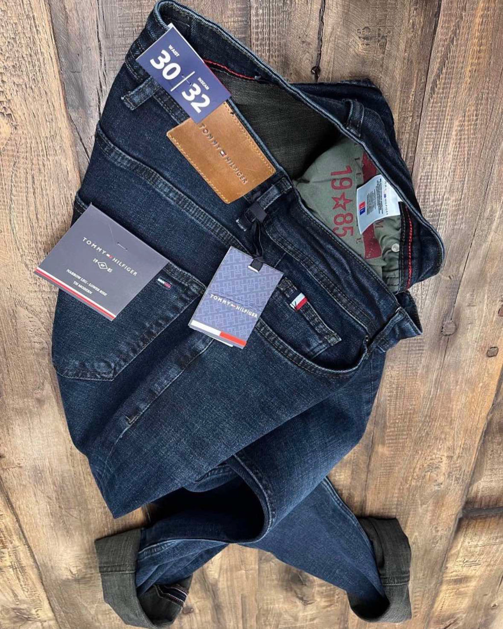 Tommy Hilfiger Ανδρικό Τζιν Παντελόνι Σκούρο Μπλε - TH-JEAN-001