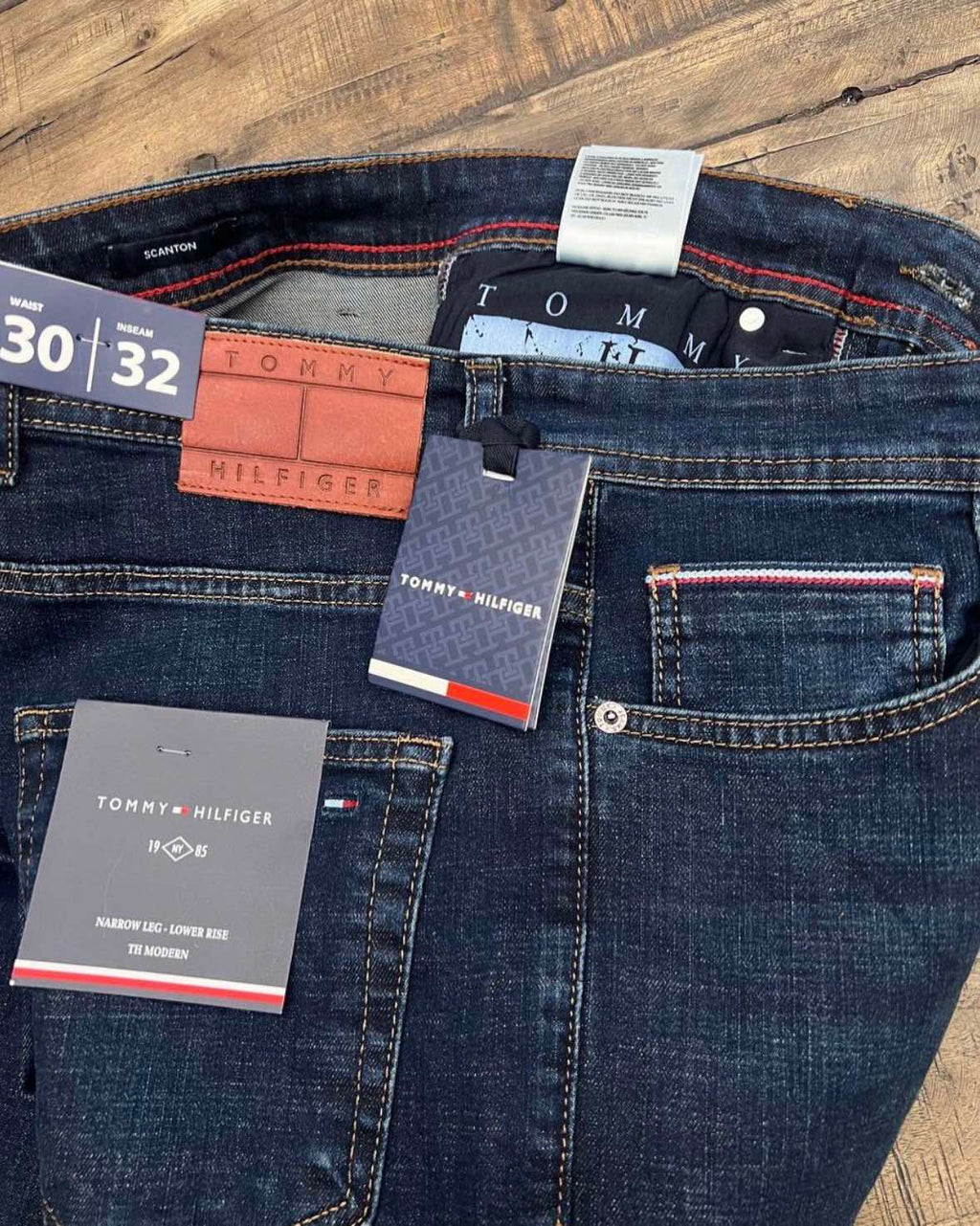 Tommy Hilfiger Ανδρικό Τζιν Παντελόνι Σκούρο Μπλε - TH-JEAN-001
