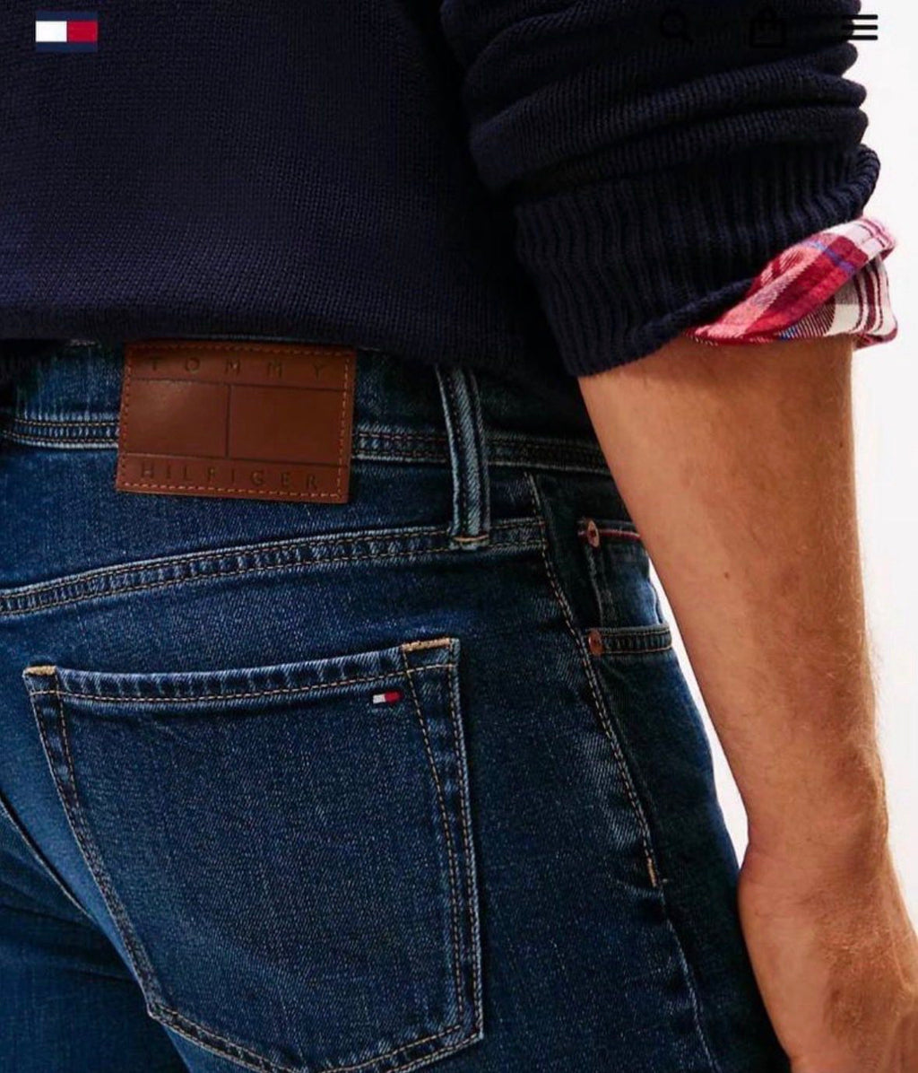 Tommy Hilfiger Ανδρικό Τζιν Παντελόνι Σκούρο Μπλε - TH-JEAN-001