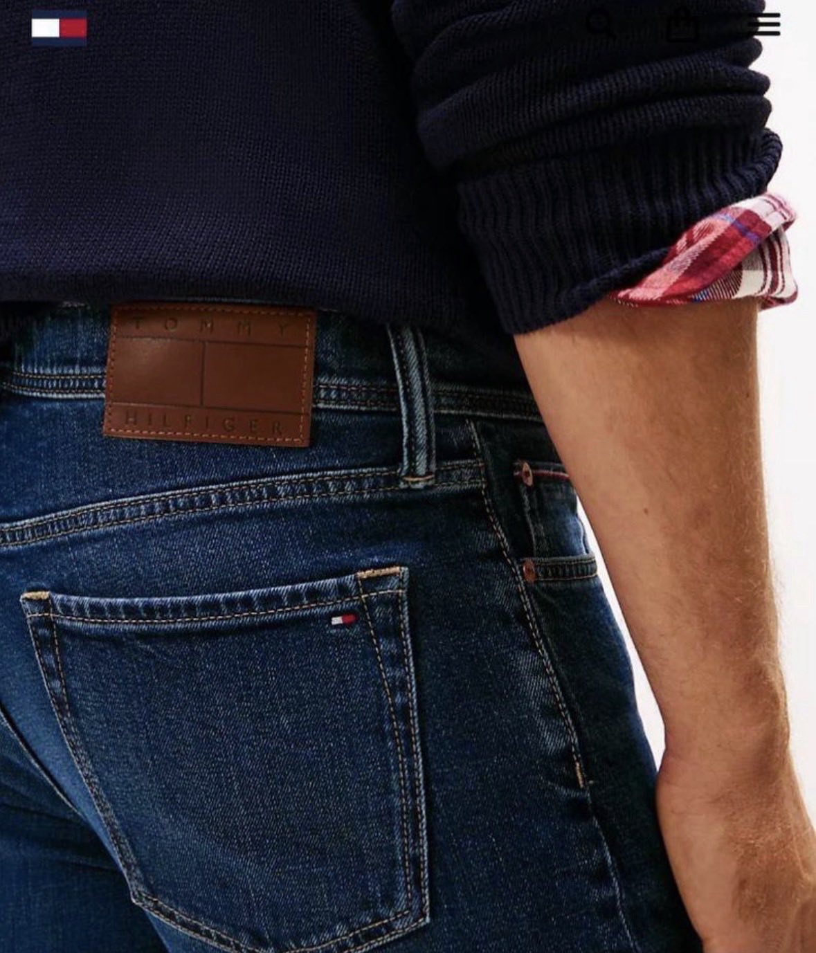 Tommy Hilfiger Ανδρικό Τζιν Παντελόνι Σκούρο Μπλε - TH-JEAN-001