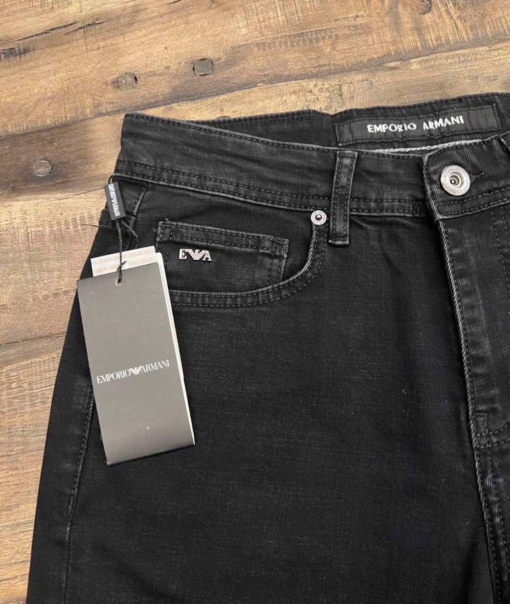 Emporio Armani Ανδρικό Τζιν Παντελόνι Μαύρο - ARM-JNS-001-BLK