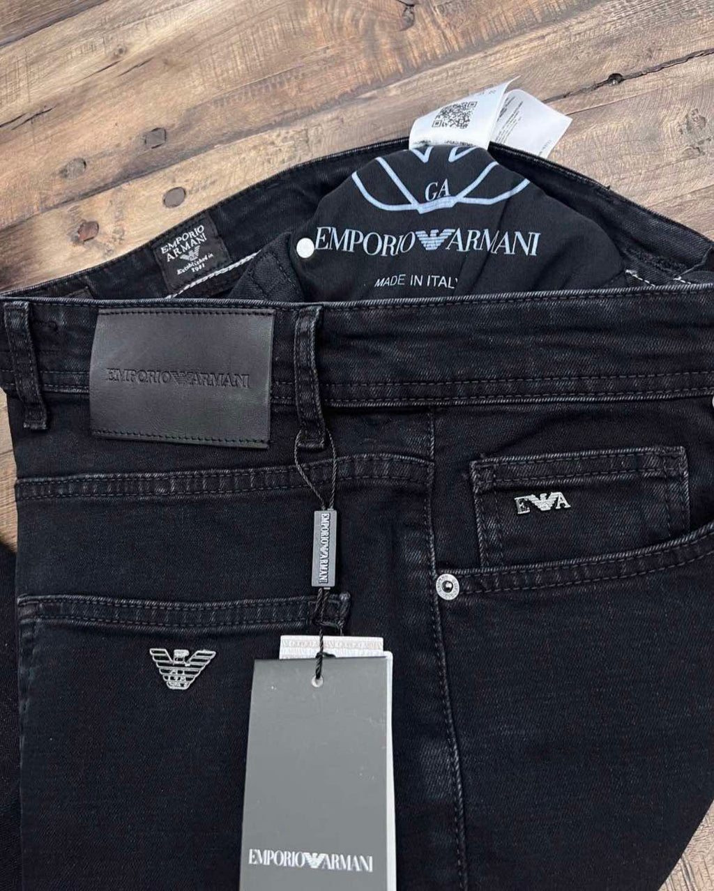 Emporio Armani Ανδρικό Τζιν Παντελόνι Μαύρο - ARM-JNS-001-BLK