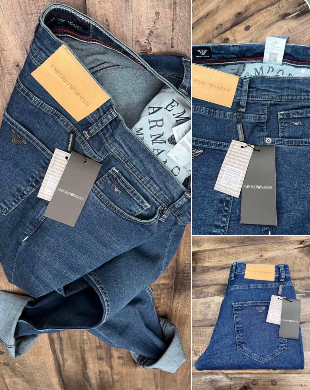 Emporio Armani Ανδρικό Τζιν Παντελόνι Μπλε - ARM-JNS-002-BLU