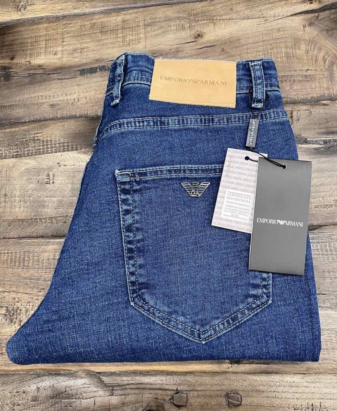 Emporio Armani Ανδρικό Τζιν Παντελόνι Μπλε - ARM-JNS-002-BLU