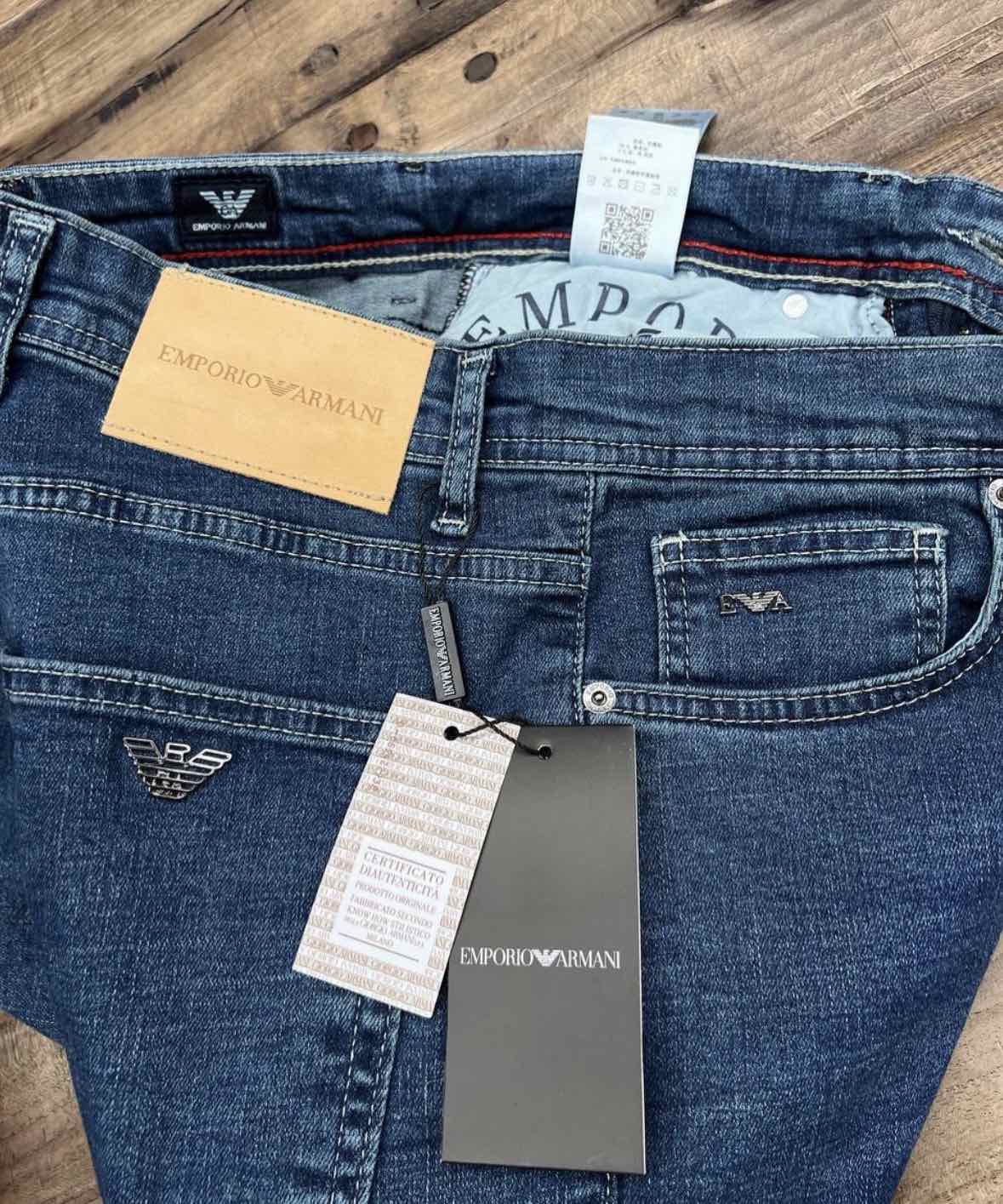 Emporio Armani Ανδρικό Τζιν Παντελόνι Μπλε - ARM-JNS-002-BLU