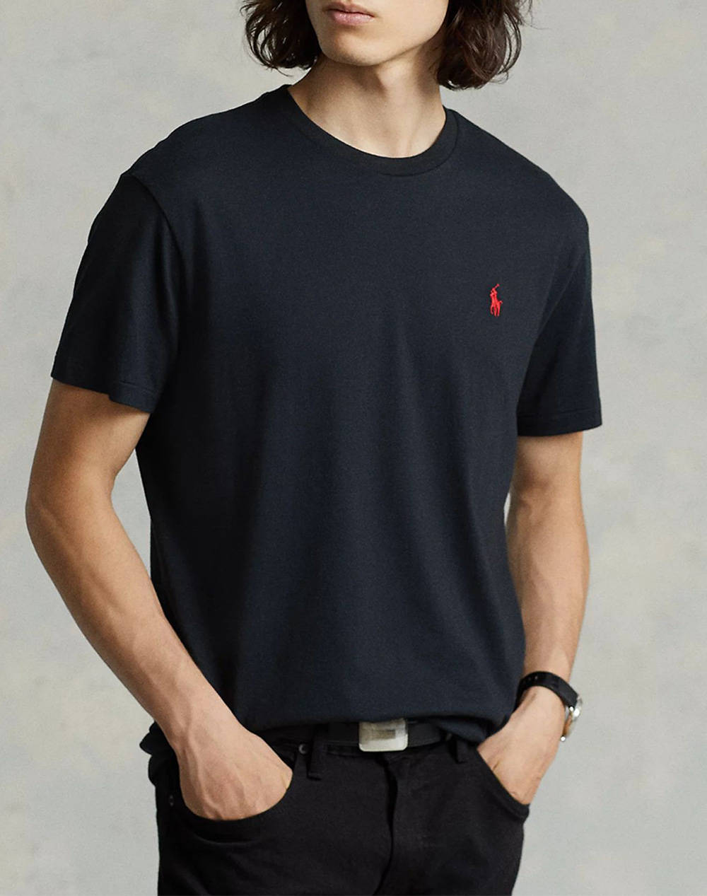 Μπλουζάκι λαιμόκοψη Polo Ralph Lauren - Μαύρο