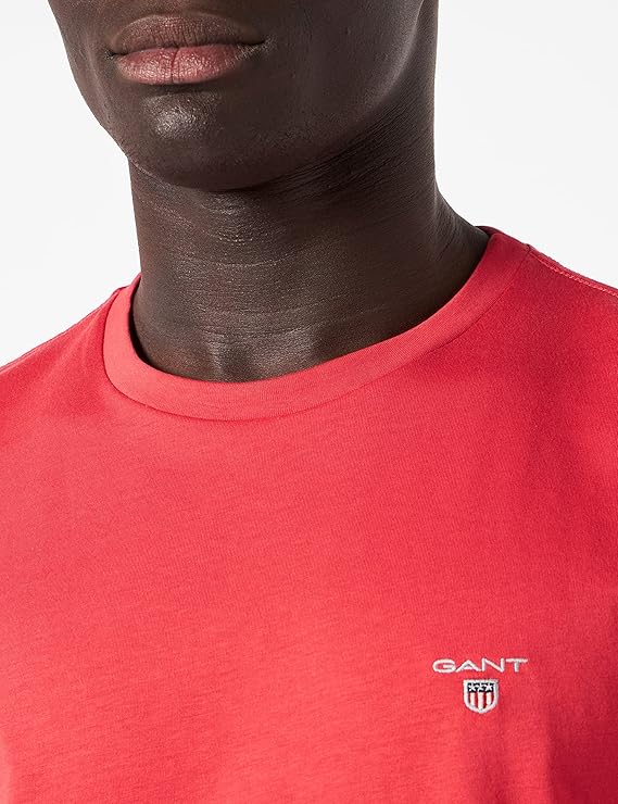 Μπλουζάκι λαιμόκοψη Gant - Κοραλί