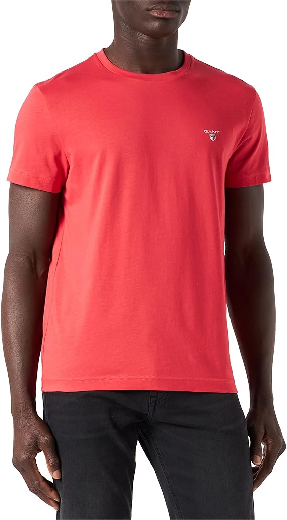 Μπλουζάκι λαιμόκοψη Gant - Κοραλί