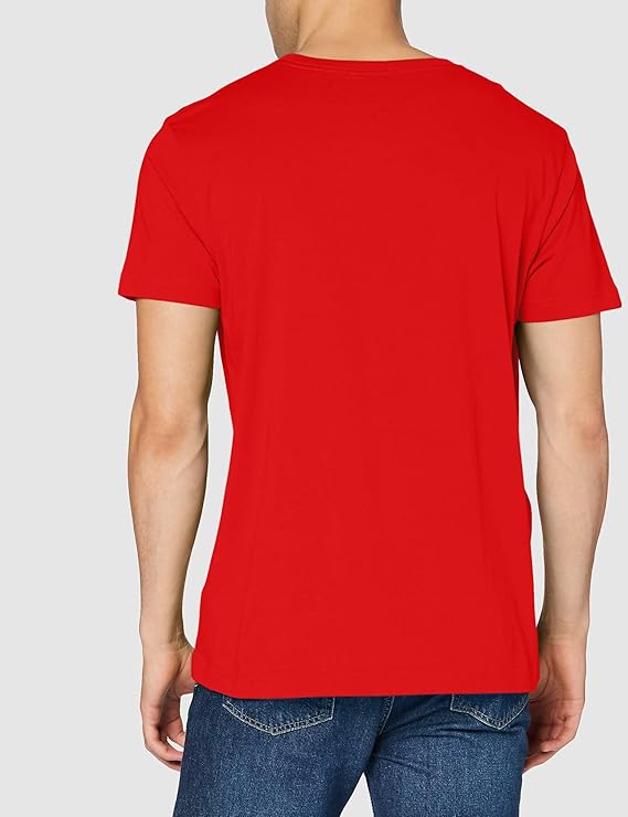 Μπλουζάκι λαιμόκοψη Gant - Κόκκινο