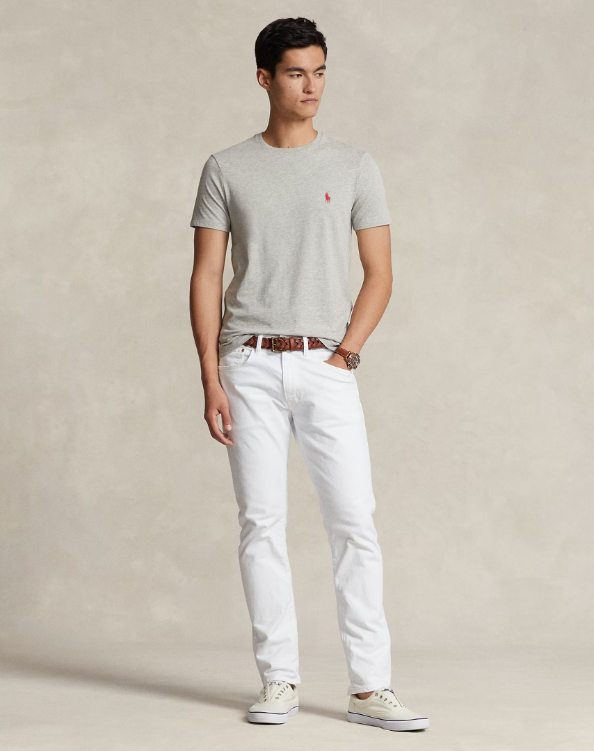 Μπλουζάκι λαιμόκοψη Polo Ralph Lauren - Γκρι