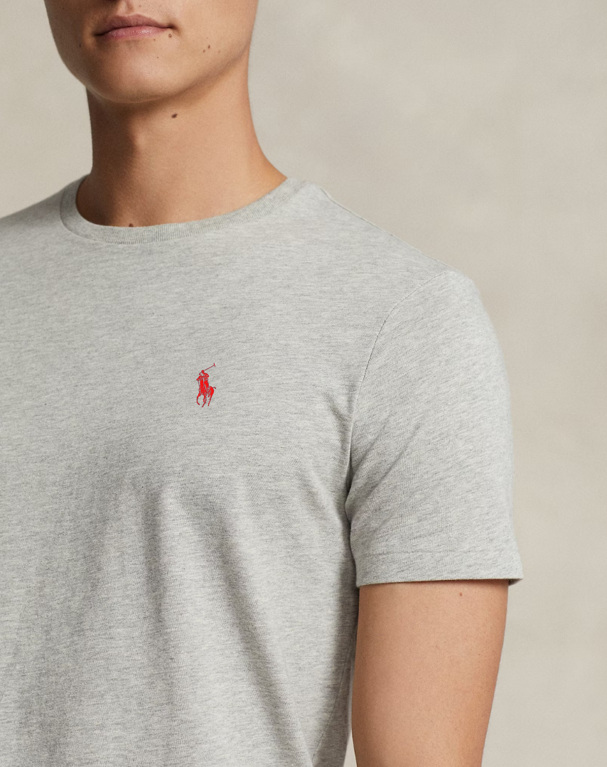 Μπλουζάκι λαιμόκοψη Polo Ralph Lauren - Γκρι