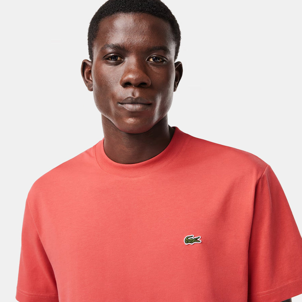 Μπλουζάκι λαιμόκοψη Lacoste - Κοραλί