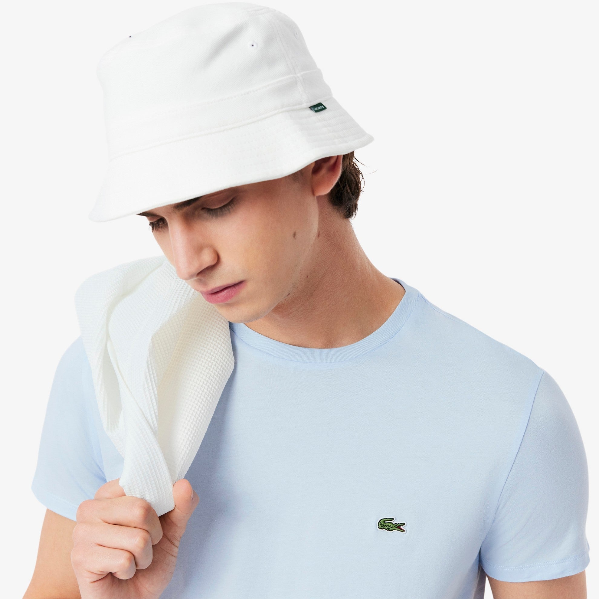 Μπλουζάκι λαιμόκοψη Lacoste - Γαλάζιο