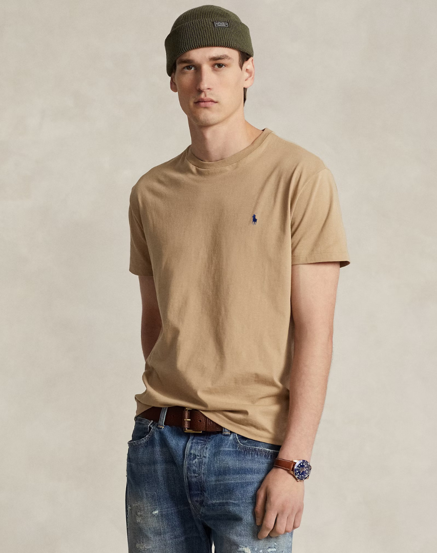 Μπλουζάκι λαιμόκοψη Polo Ralph Lauren - Μπεζ