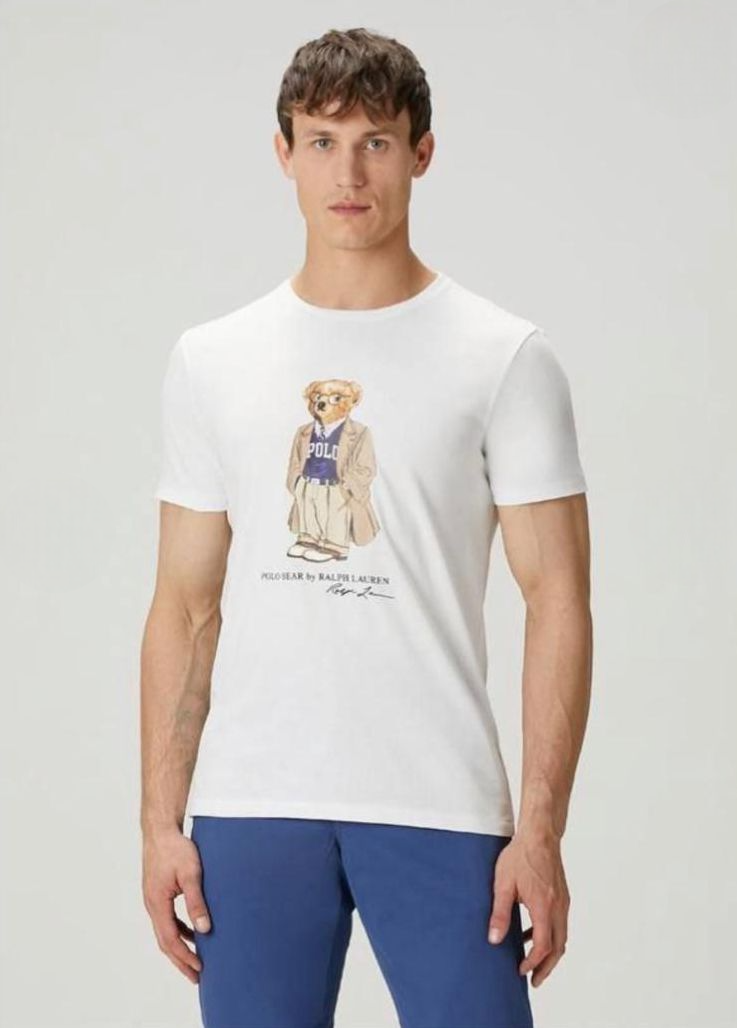 Μπλουζάκι Polo Ralph Lauren λαιμόκοψη 015 - Άσπρο