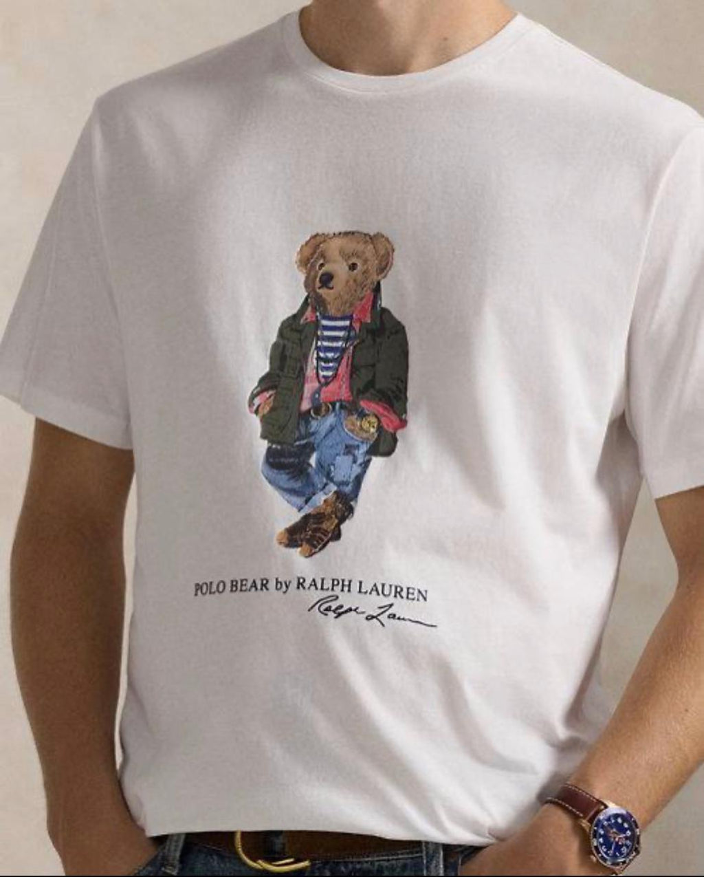 Μπλουζάκι Polo Ralph Lauren λαιμόκοψη 011 - Άσπρο