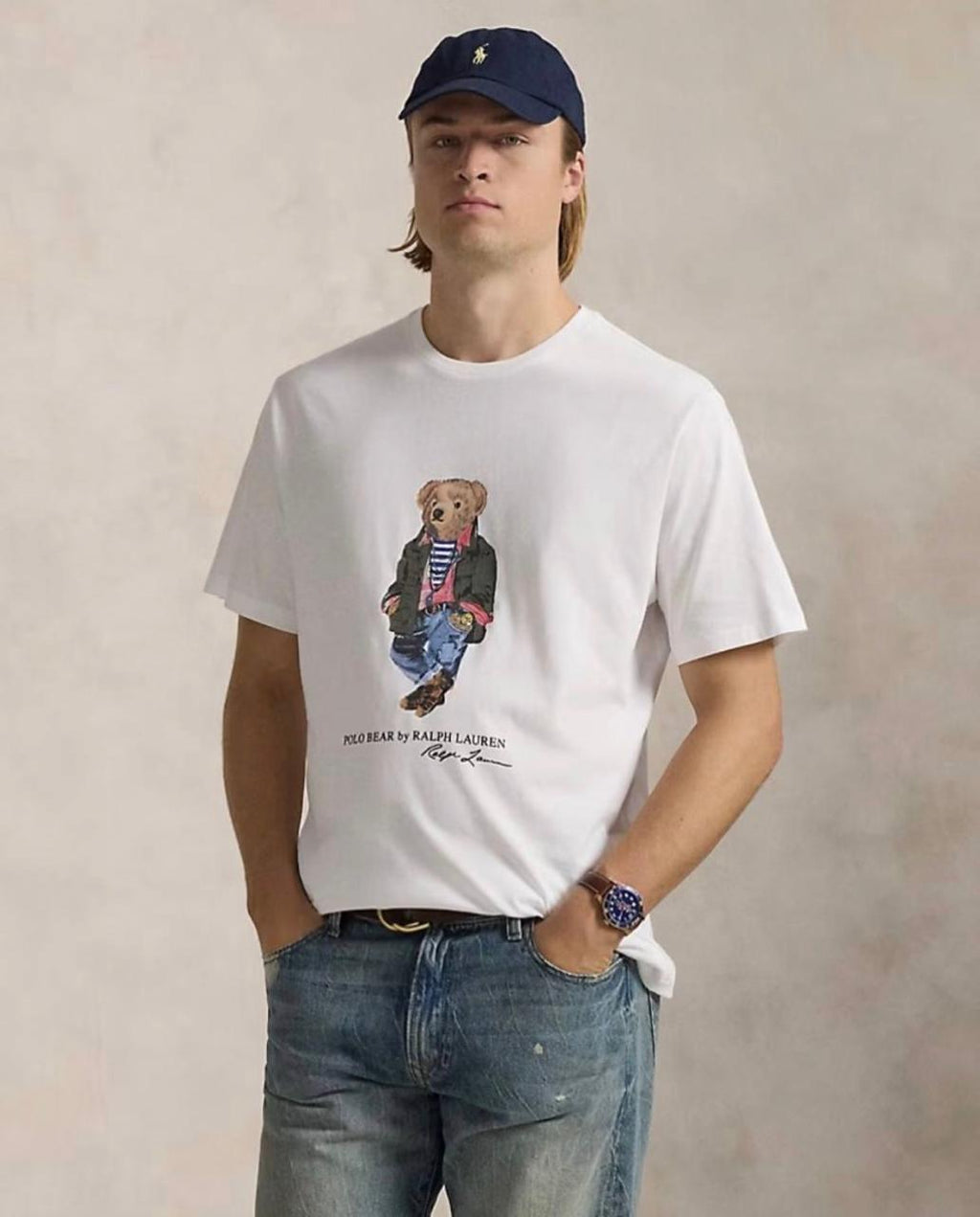 Μπλουζάκι Polo Ralph Lauren λαιμόκοψη 011 - Άσπρο