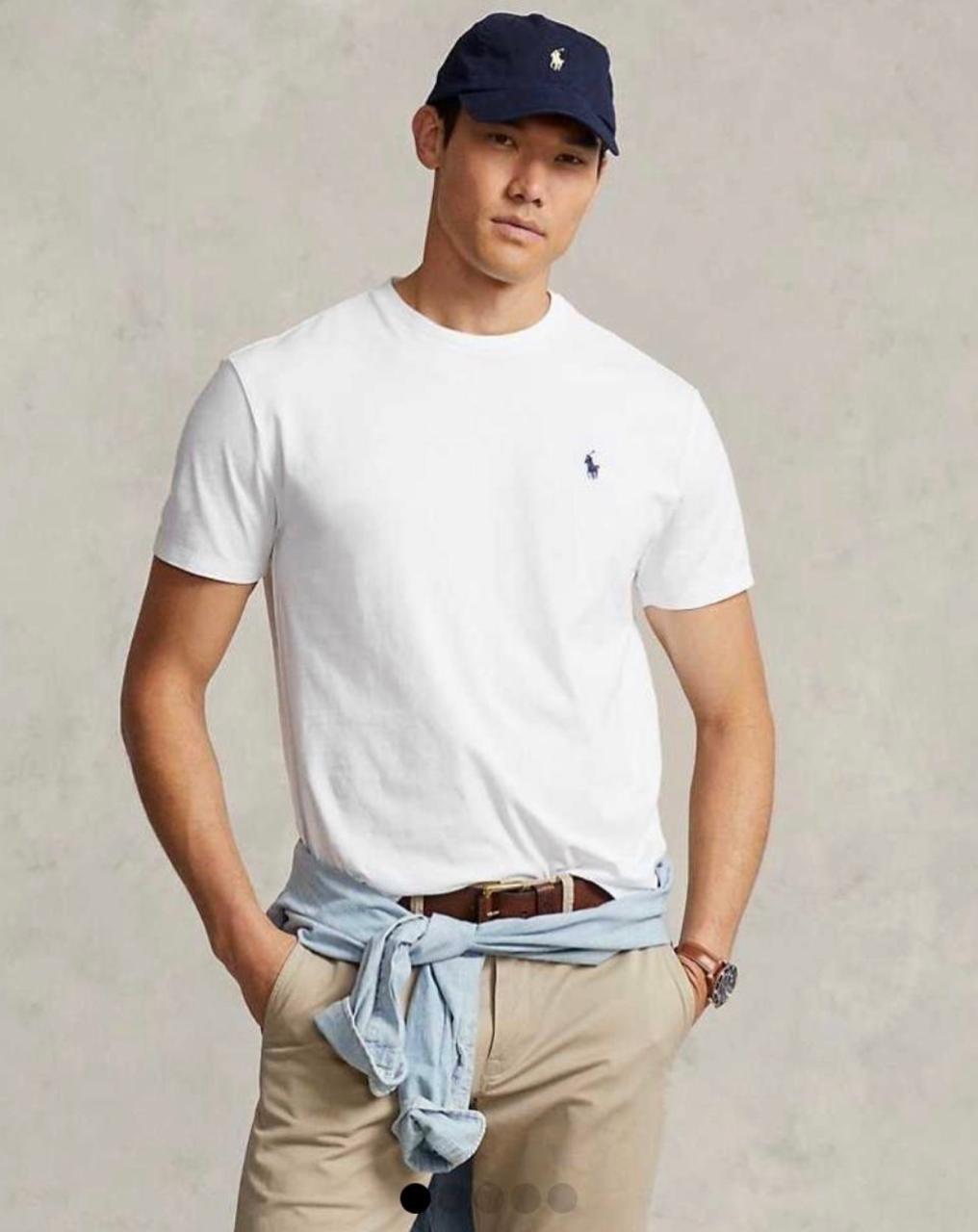 Μπλουζάκι Polo Ralph Lauren λαιμόκοψη 010 - Άσπρο