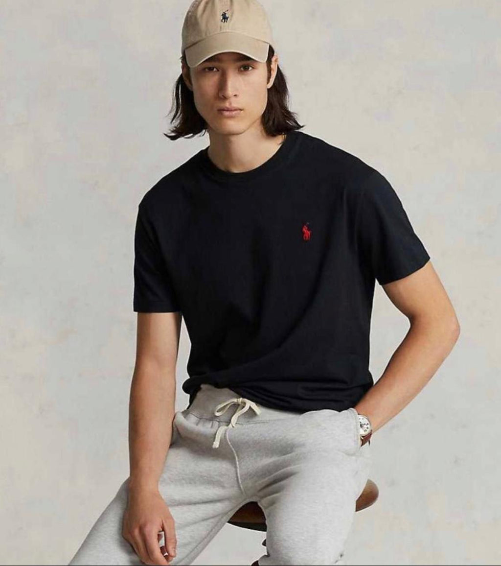Μπλουζάκι Polo Ralph Lauren λαιμόκοψη 010 - Μαύρο