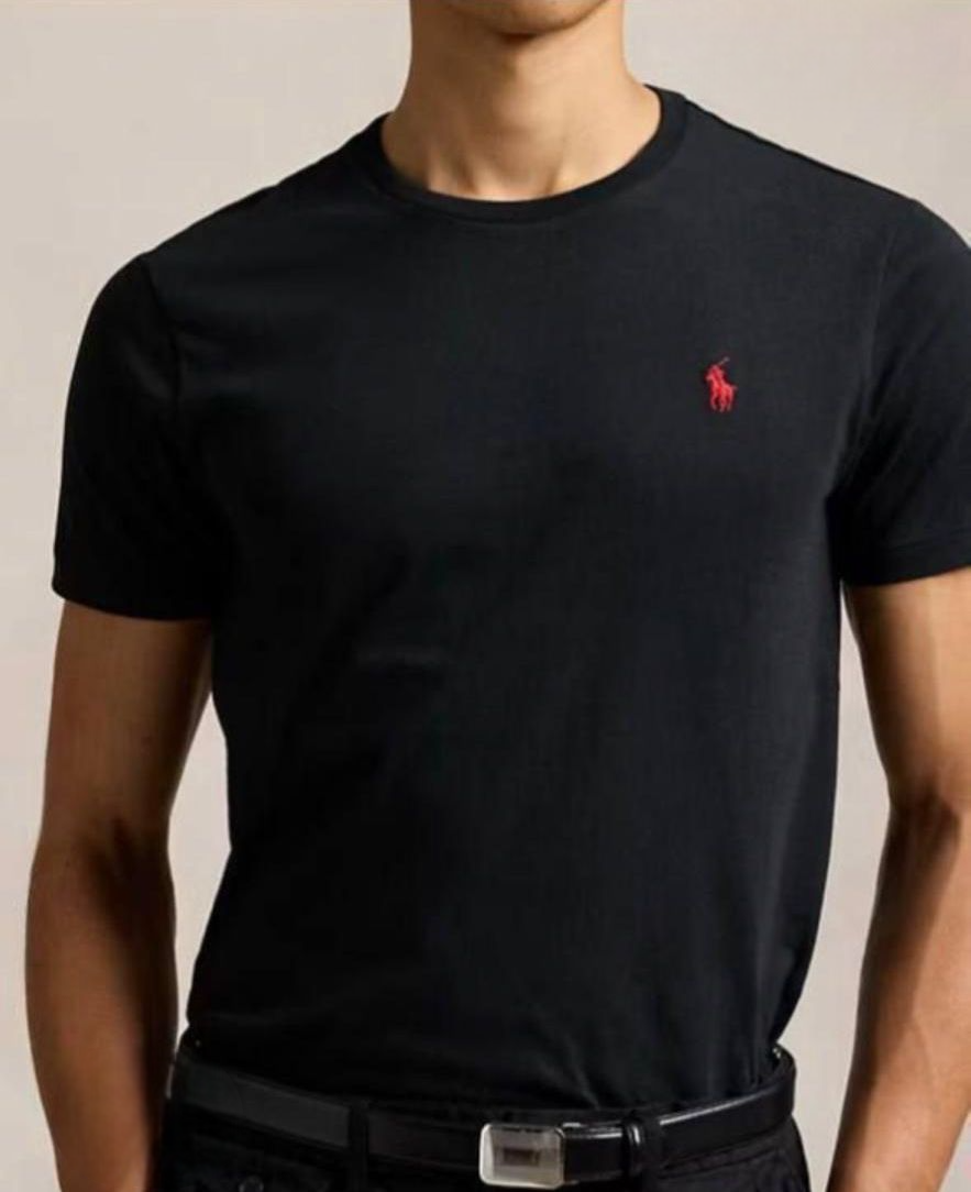 Μπλουζάκι Polo Ralph Lauren λαιμόκοψη 010 - Μαύρο