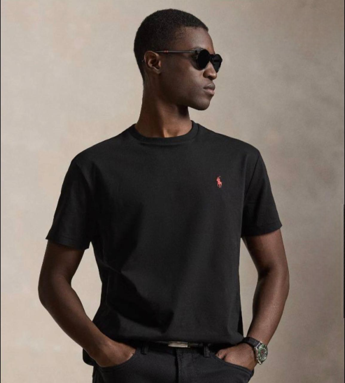 Μπλουζάκι Polo Ralph Lauren λαιμόκοψη 010 - Μαύρο