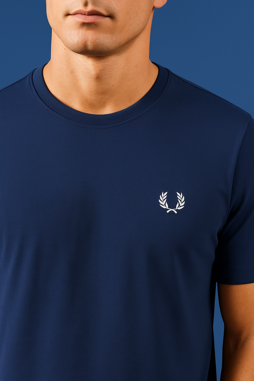 Μπλουζάκι λαιμόκοψη Fred Perry - Σκούρο Μπλε