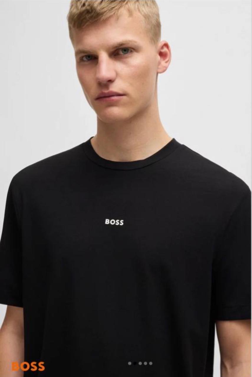 Μπλουζάκι Boss λαιμόκοψη 017 - Μαύρο