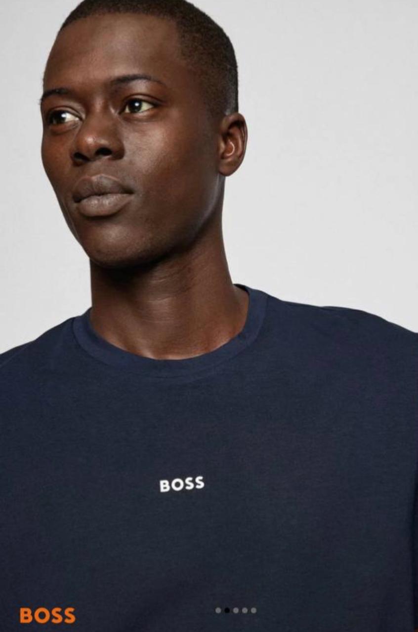Μπλουζάκι Boss λαιμόκοψη 017 - Σκούρο Μπλε