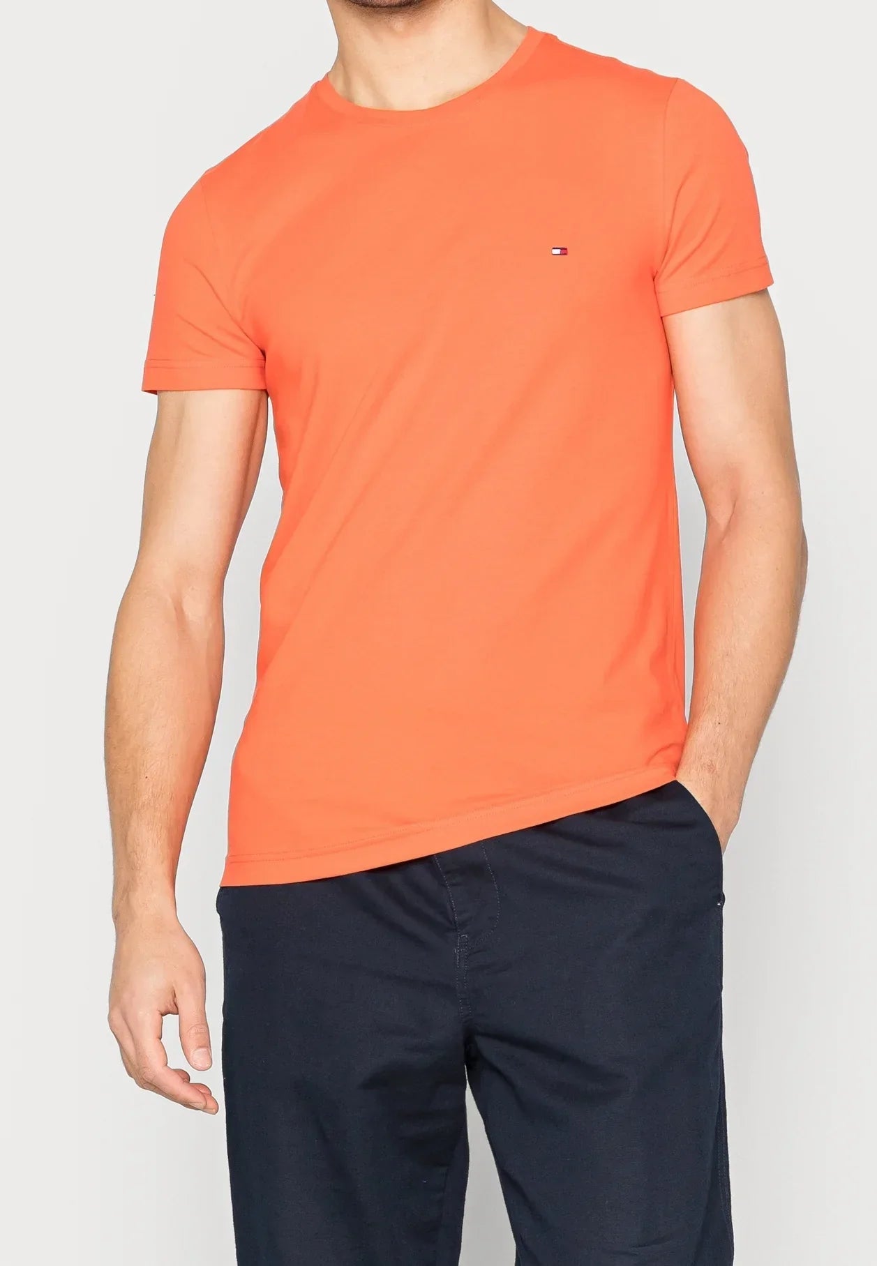 Μπλουζάκι λαιμόκοψη Tommy Hilfiger - Κοραλί