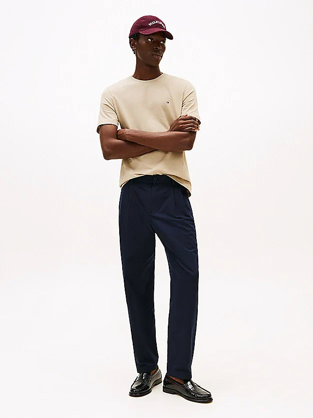 Μπλουζάκι λαιμόκοψη Tommy Hilfiger - Μπεζ