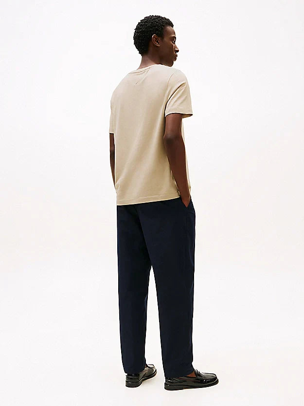 Μπλουζάκι λαιμόκοψη Tommy Hilfiger - Μπεζ