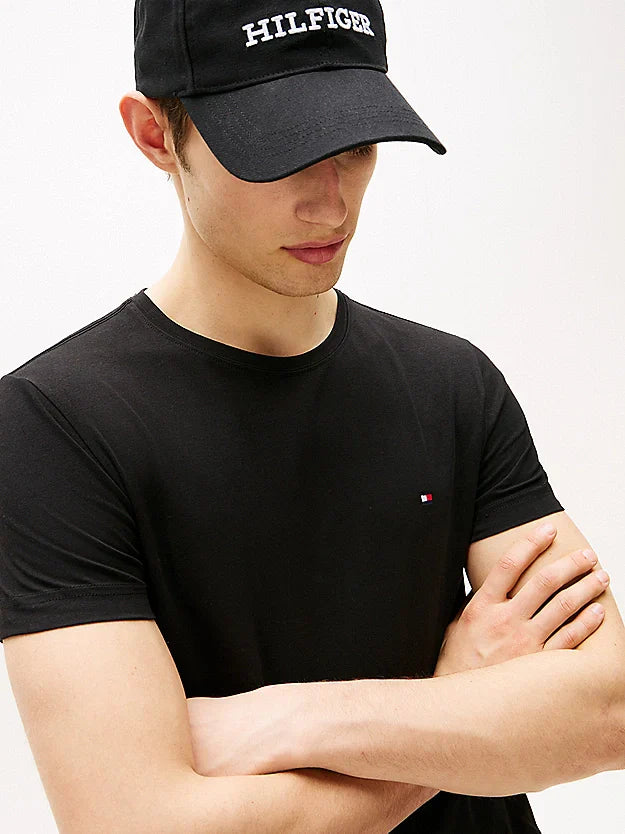 Μπλουζάκι λαιμόκοψη Tommy Hilfiger - Μαύρο