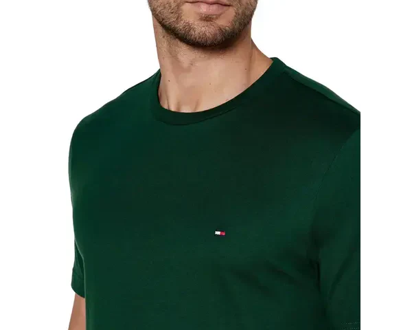 Μπλουζάκι λαιμόκοψη Tommy Hilfiger - Σκούρο Πράσινο